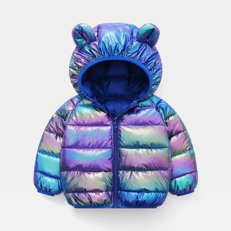 Piumino invernale per bambini Giacche in cotone Toddler Neonate Ragazzi Solid Cute Giacca con cappuccio Capispalla per bambini antivento caldo spesso