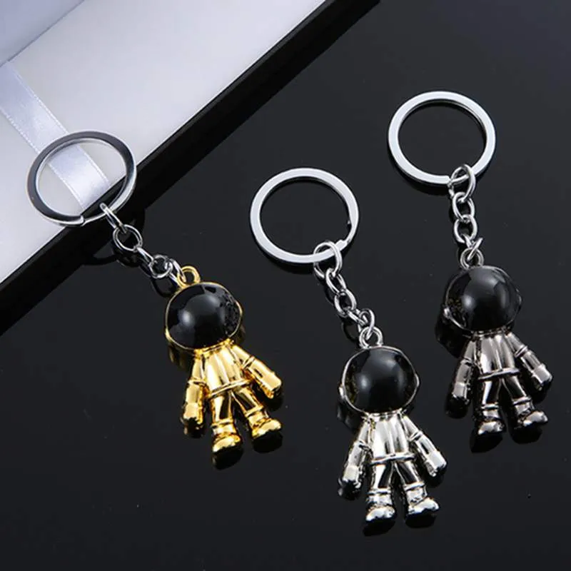 3D Keychain Astronaut Robot Key chain Party Supplies Metal Pendant Keyrings Car bags Keyholder Women Men Kids Birthday Present WY1344