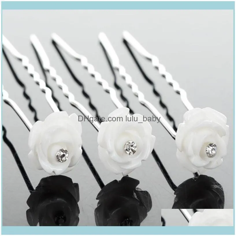 Pcs Women U-shaped Pin Metal Barrette Clip Hairpins Simulated Pearl Bridal Tiara Hair Accessories Wedding Hairstyle Clips & Barrettes