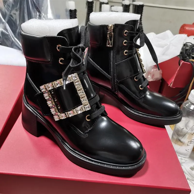 9点セット付属 ブーツ21冬のファッション女性のクリスタルスクエアバックル純正レザー 5 Offセール Shoes Accessories Boots Viajealasostenibilidad Org