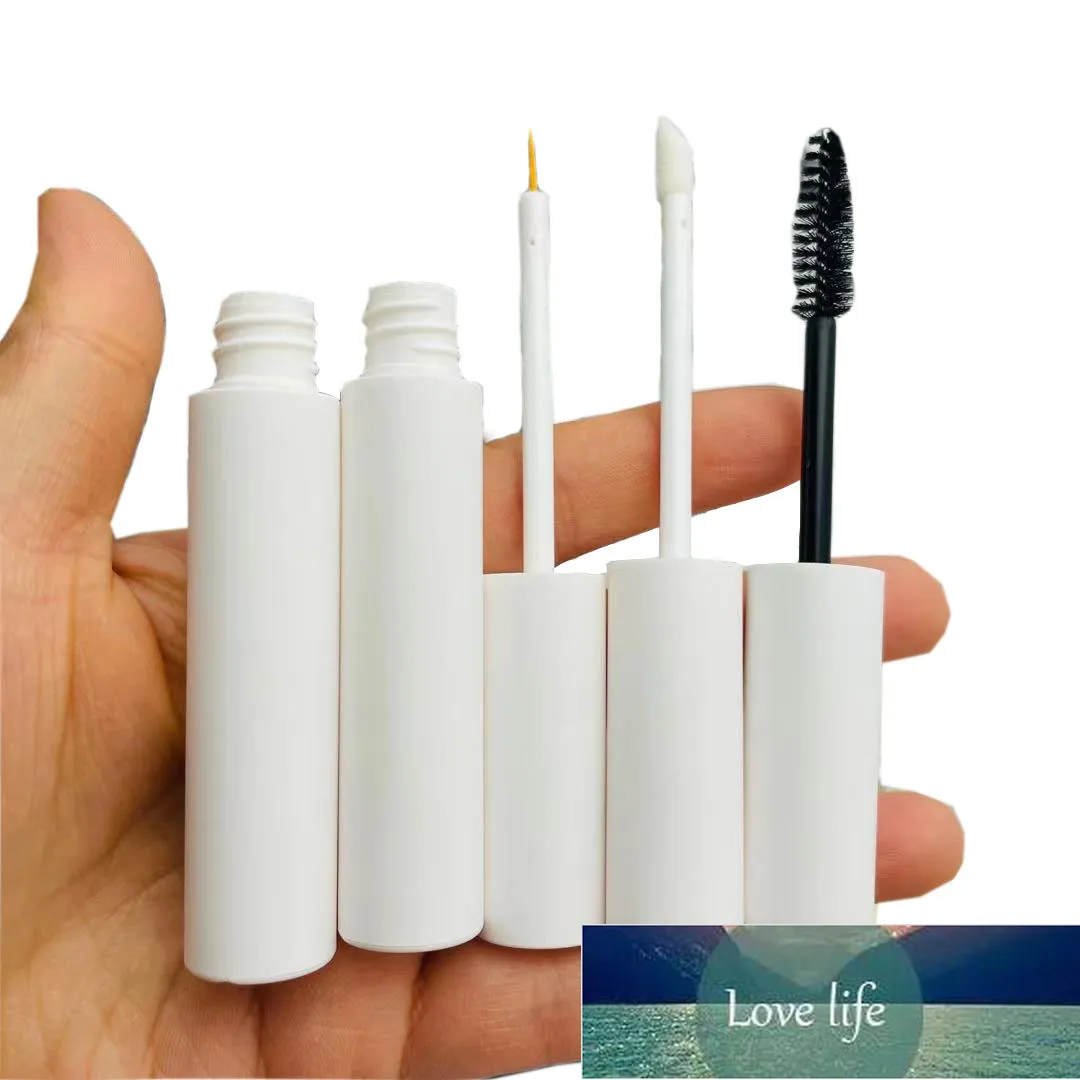 50pcs 10ml Tubi vuoti per mascara Flacone per eyeliner lucidalabbra, contenitore per imballaggio cosmetico bianco opaco completo