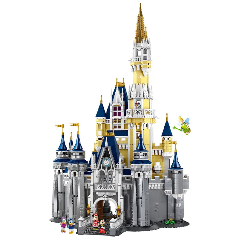 In voorraad PrincCastle 71040 16008 Cinderella PrincMagic Castle Bricks Bouwstenen Kinderen Speelgoed Bakstenen Stad Vriend Straat X0503