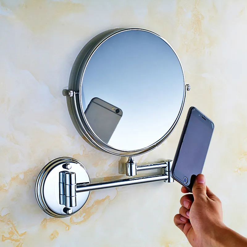 ZGRKバスの拡大鏡の壁に取り付けられた化粧鏡のアクセサリー調節可能な化粧品2顔のバスルームミラー