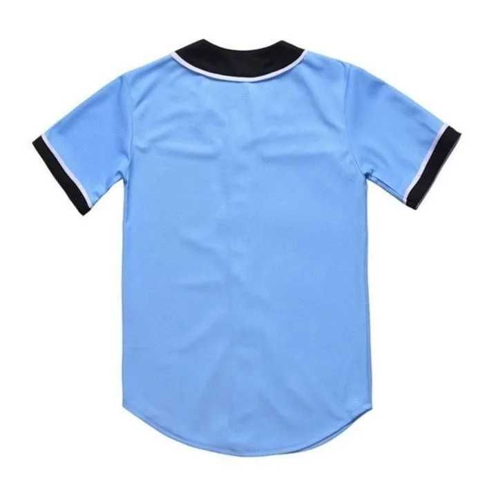 Camicie da strada a maniche corte a righe da uomo in maglia da baseball Camicia sportiva bianca nera YAG702