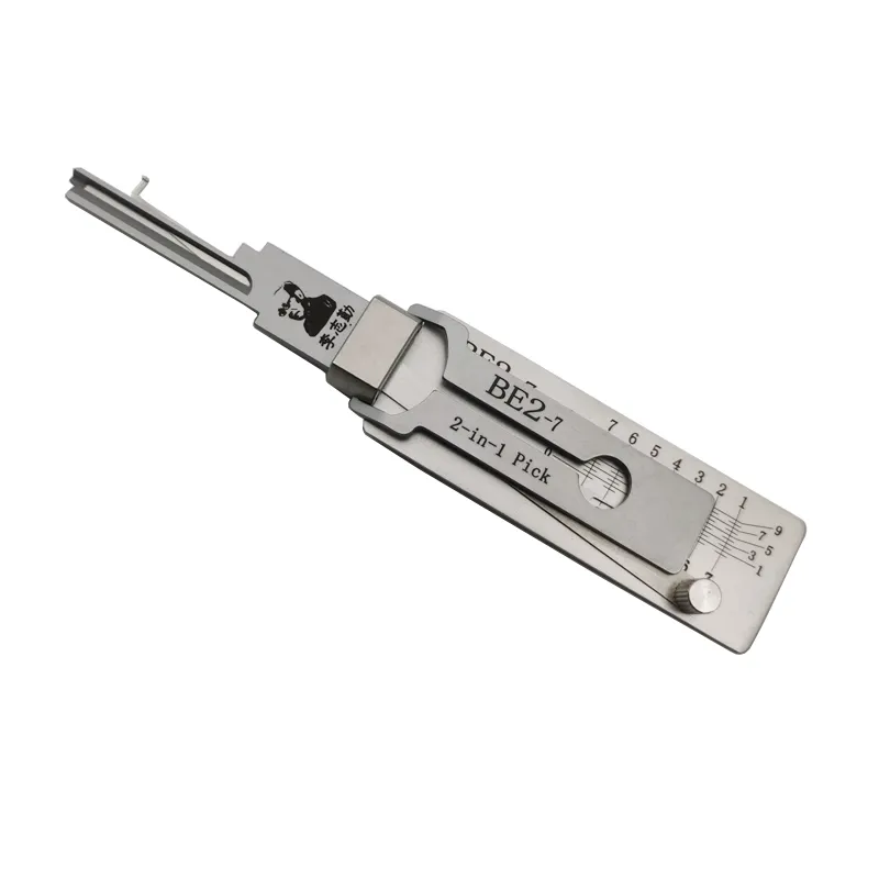 Originele Lishi BE2-7 PIN 2 in 1 Decoder SFIC Beste Type Kernen met behulp van de BE2 "A" Spiebaan