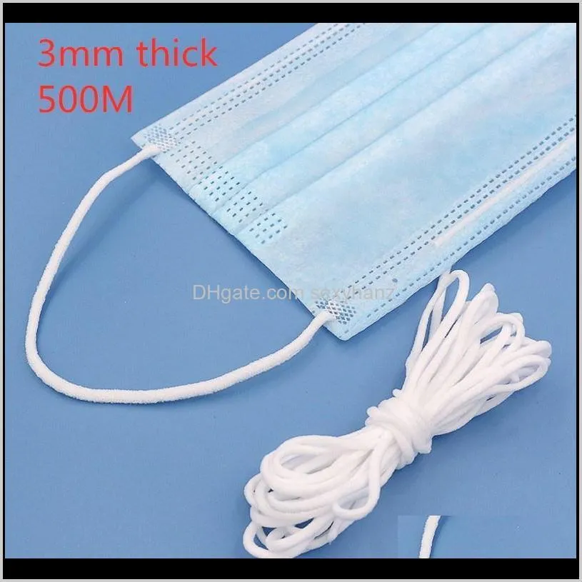 lateefah elastic band face mask ears rope 500m round mask ear ropes string comfortable 3mm elastic bands accessories1