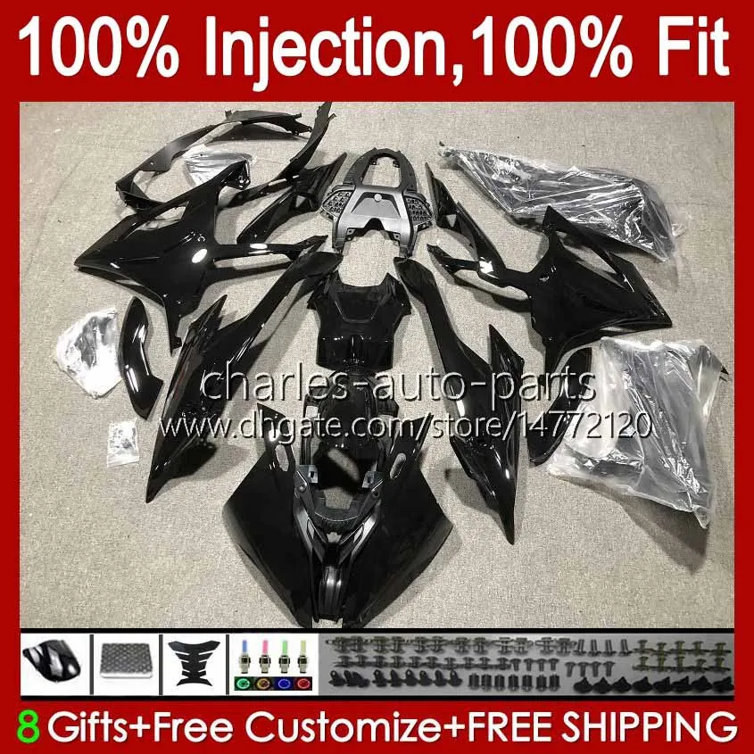 Molde de inyección de cuerpo para BMW S1000 Negro brillante S-1000 S 1000 RR 2019 2020 2021 Carrocería 21No.87 S 1000RR S-1000RR S1000-RR 19-21 S1000RR 19 20 21 22 OEM Carenado 100% Fit