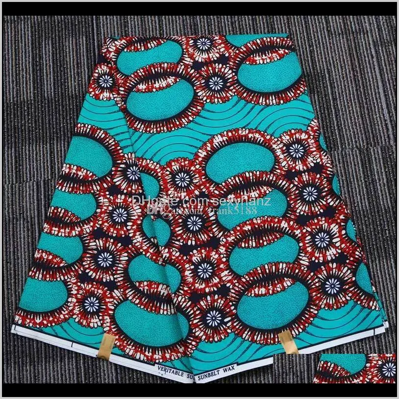 hot sale 100% polyester wax prints fabric ankara binta real wax high quality 6 yards african fabric for party dress