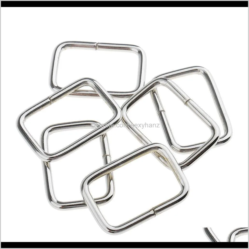 40pc metal square rings webbing buckle for bag leather purse hangbags straps