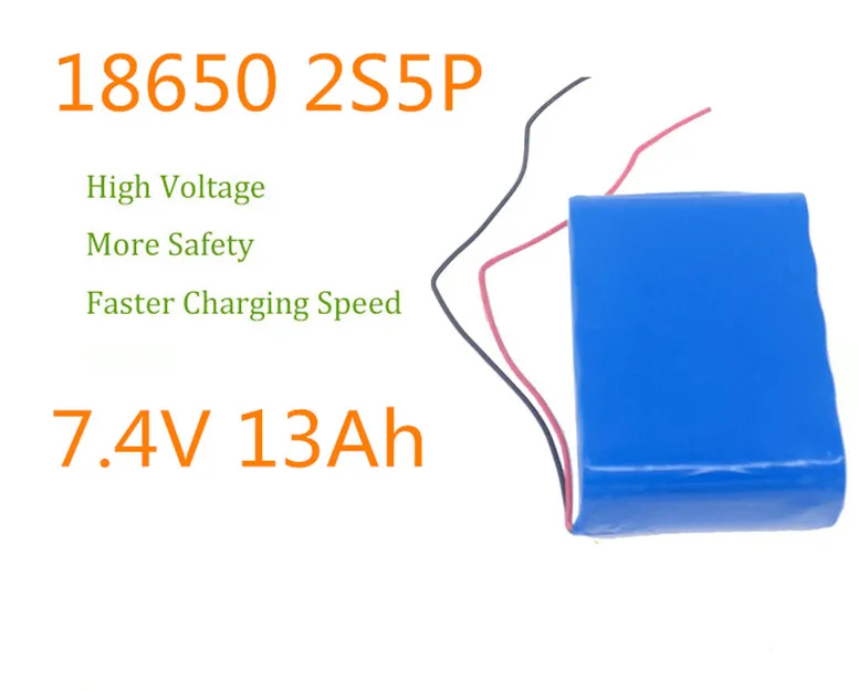 1pcs 2S5P 18650 7.4V 13Ah li-ion battery pack with BMS for model aircraft POS machines drill wireless speaker payment terminals