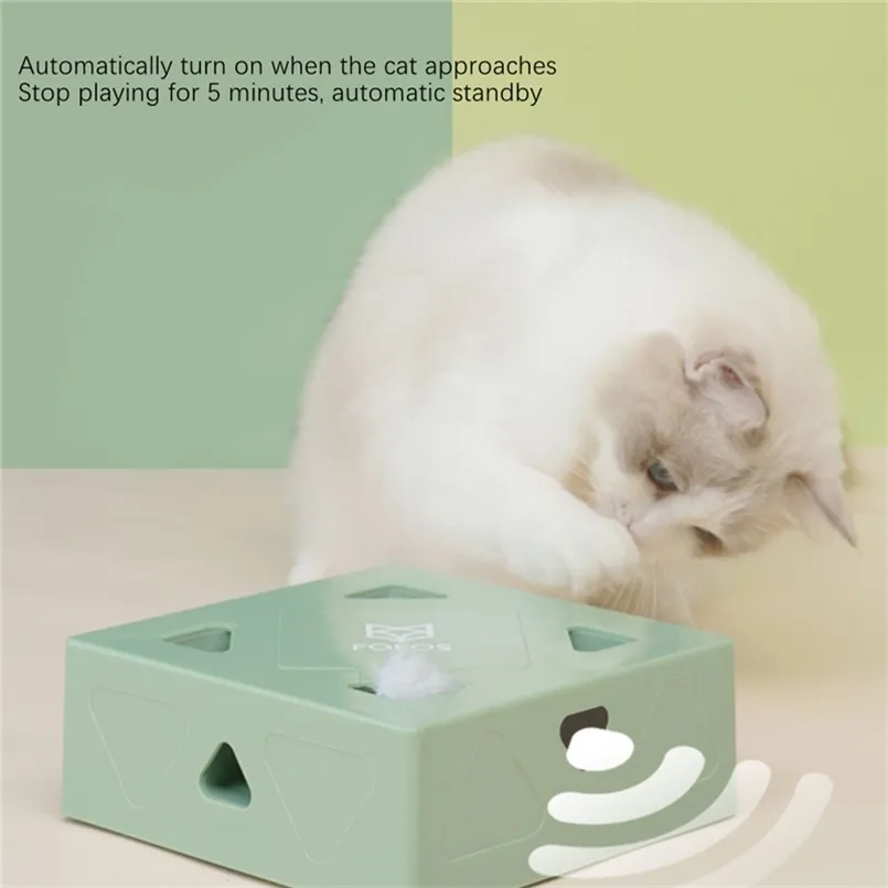 Electric Cat Toy Magic Box Interactive Smart Thing Stick Ai Bionic Inteligentny indukcja USB Ładowanie dla 211122