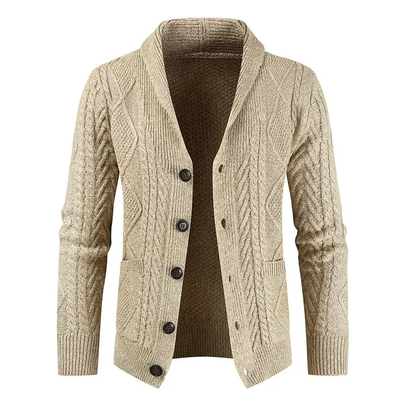 Nuovo inverno caldo uomo marca casual slim fit maglioni maschili cardigan corna maglione spesso bottone moda top coat dropshipping