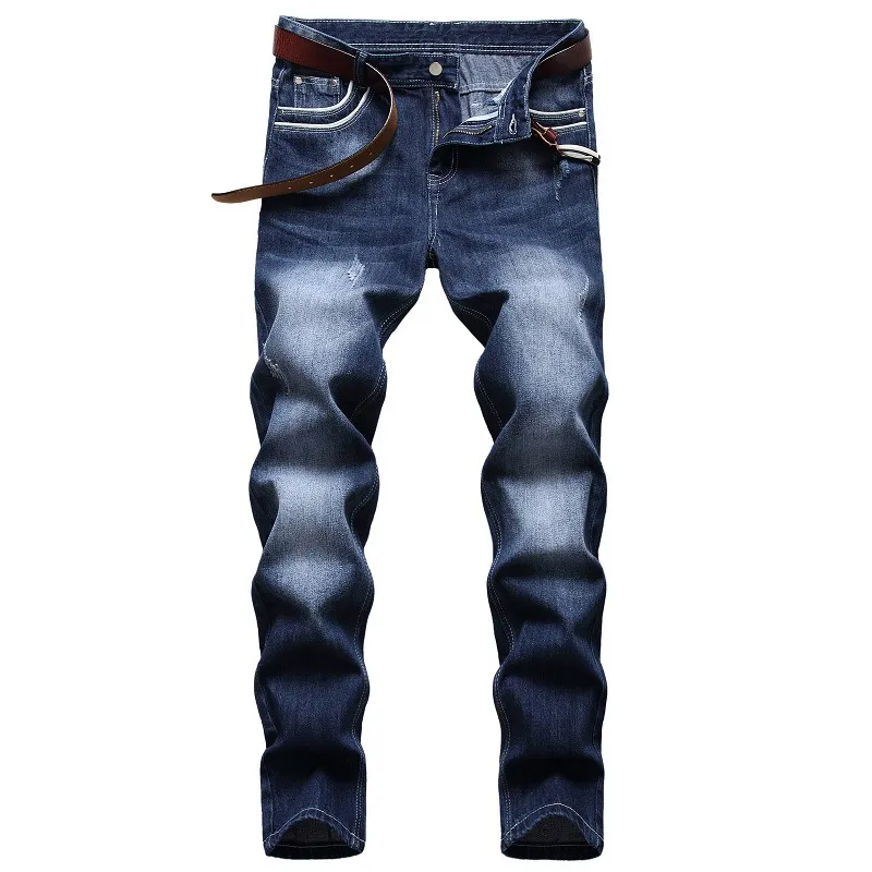 Мужские плюс размер штаны джинсовые регулярные брюки тощий джинс мужчина разорвал парень панталон джинсы Hommes для человека