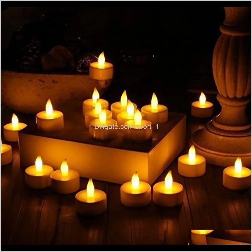 new led flameless tealight flicker tea candles light battery operated for wedding birthday party christmas decor shipping