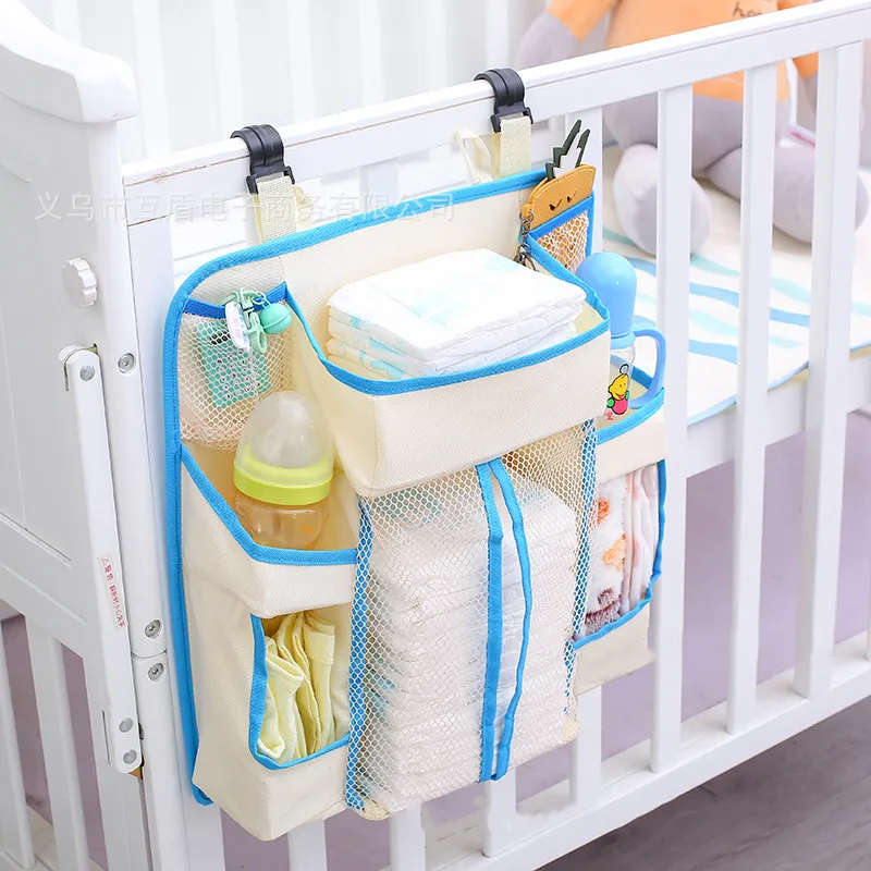 Monochromatyczne Przechowywanie Baby Schowek Wisząca Torba Zestawy Pościel Bedside Diaper Storeager Box Feeding Bottle Zabawki Bottle Weźmy w pudełkach Prostota Dziecko Dzieci 31HD Y2