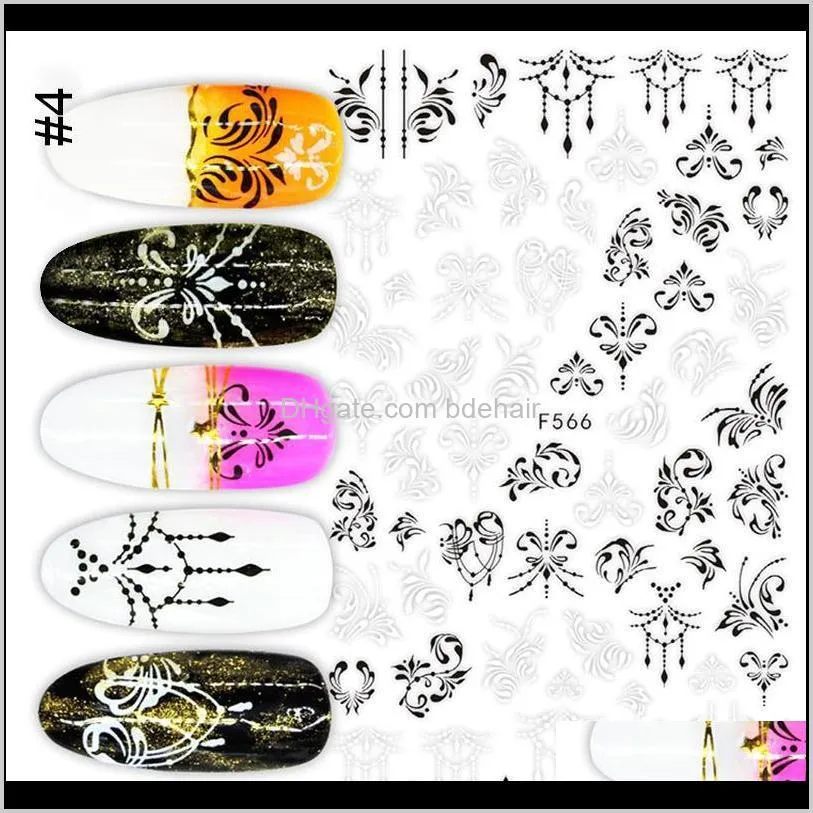 1 Sheet Flower Leaves 3D Nail Stickers Transfer Sticker Decals Tropical Plants Image Nail Art Decorations In Summer And Autumn