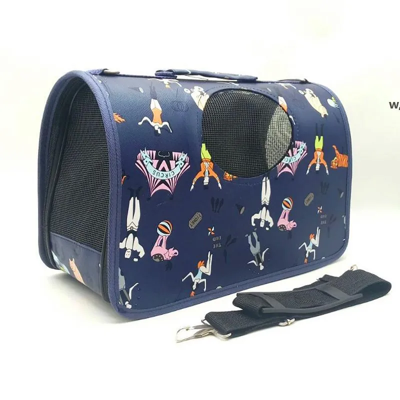 Transporteur de voyage pour animaux de compagnie pour chats chiens sacs de voyage pour animaux de compagnie à côtés souples sac de fournitures pour animaux de compagnie Oxford sac à main étanche extérieur RRE11837