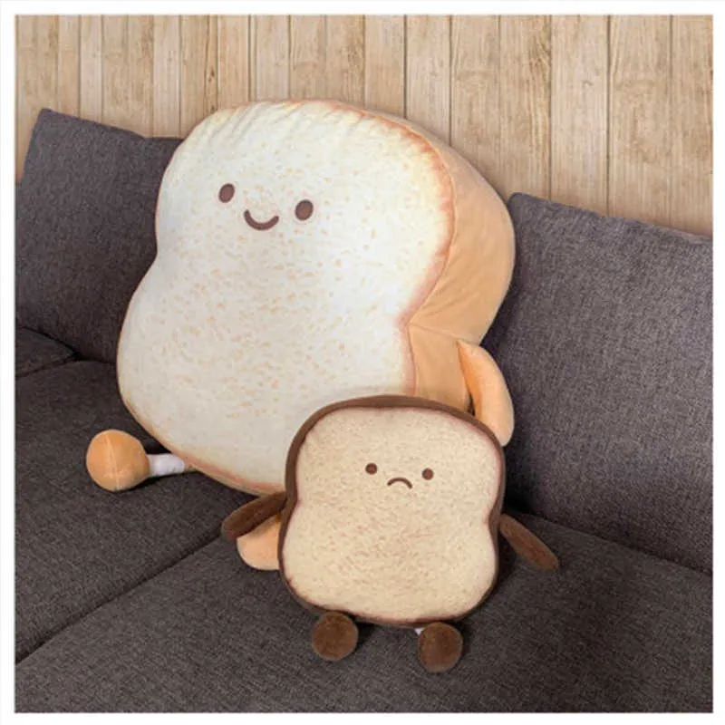 Almohada Peluche De Pan Suave De 25 Cm – Cojín Decorativo Con Forma De Pan | Regalo Original Para Amantes De La Comida | Ideal Para Dormitorio Y Sala De Estar