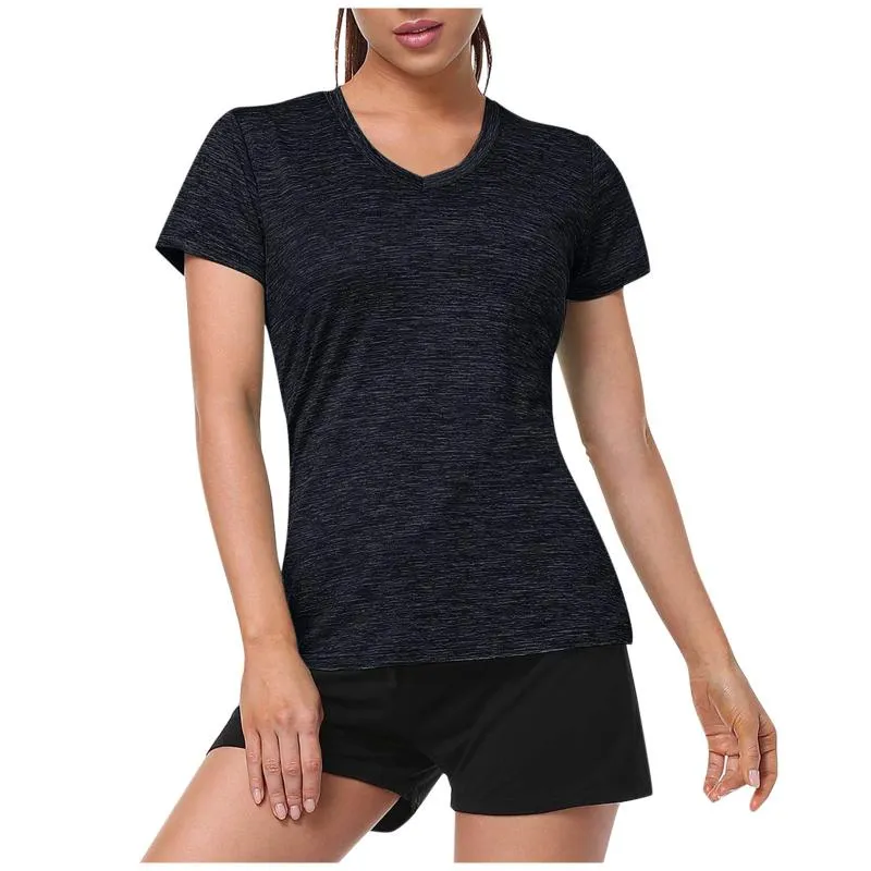 Dames Blouses Shirts Feitong Vrouwen Korte Mouw Sport T-shirt Vocht Wicking Athletic Shirt ActiveWar Top Workout Running Tee Chemise