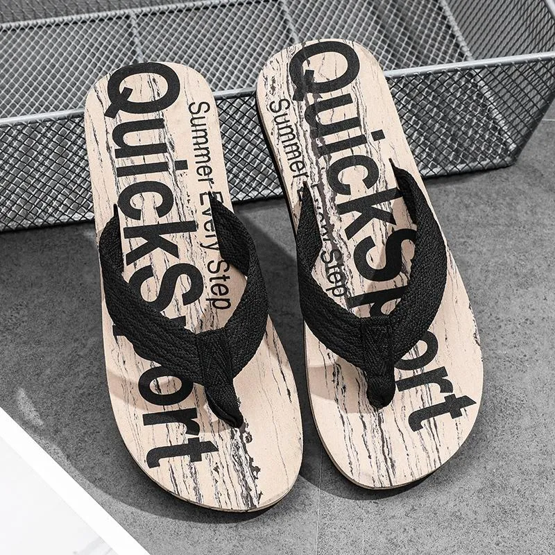 Chinelos Moda Letra Estampado Men Verão Chinelos 2022 Homem Casual Praia Sapatos Antiderrapantes Leve Chanclas Hombre