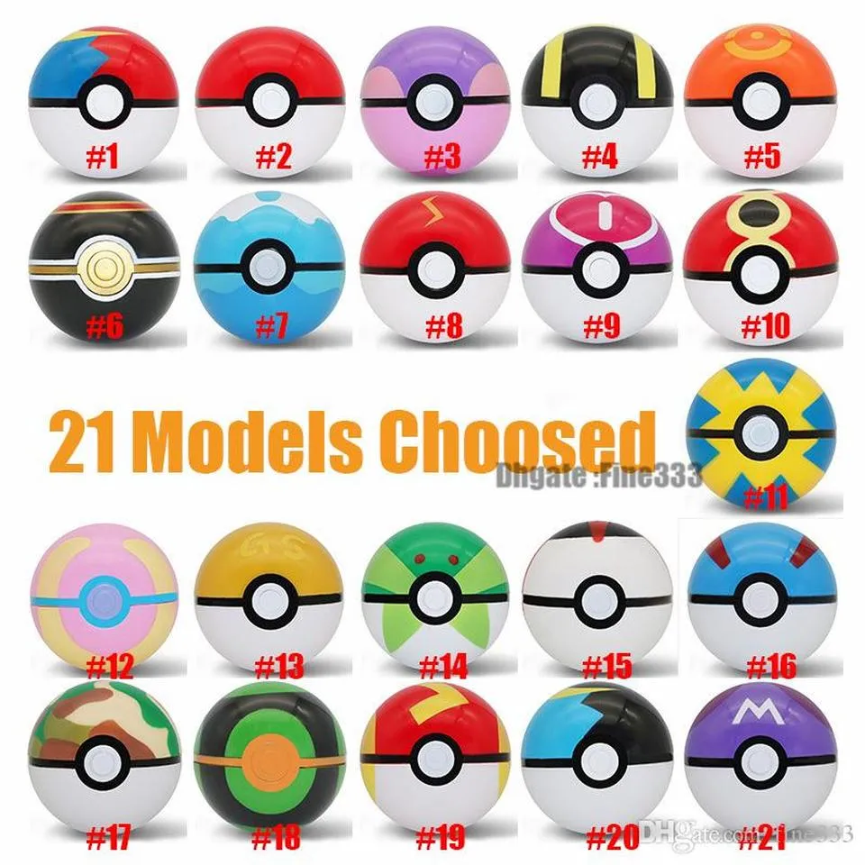 21 Modeller Elf Top Oyuncaklar Master Ball GS / Ay / Park / Lüks / Spor / Zamanlayıcı / Aşk Topu Çocuk Hediyeler Karikatür Rakamlar Oyuncaklar Aksiyon Figürleri