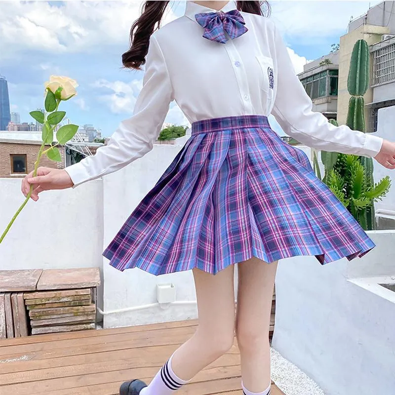Korean Fashion Kawaii Y2k Mini Skirts Lolita E Girl Falda Pleated