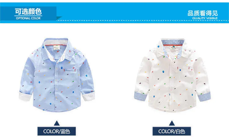 Children Clothing Casual Spring Autumn New Design Turn-Down Collar Long Sleeve Star Print Pocket Kids Shirts Boys (3)