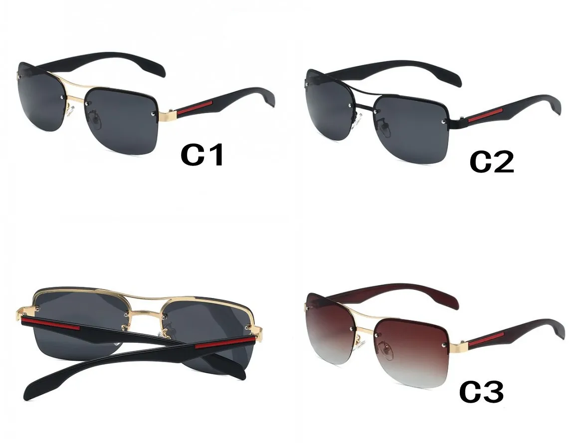Occhiali da sole da uomo Occhiali da sole vintage da donna Design Oculos De Sol PC + Montatura in metallo Occhiali da sole sportivi UV400 3 colori 10 pezzi