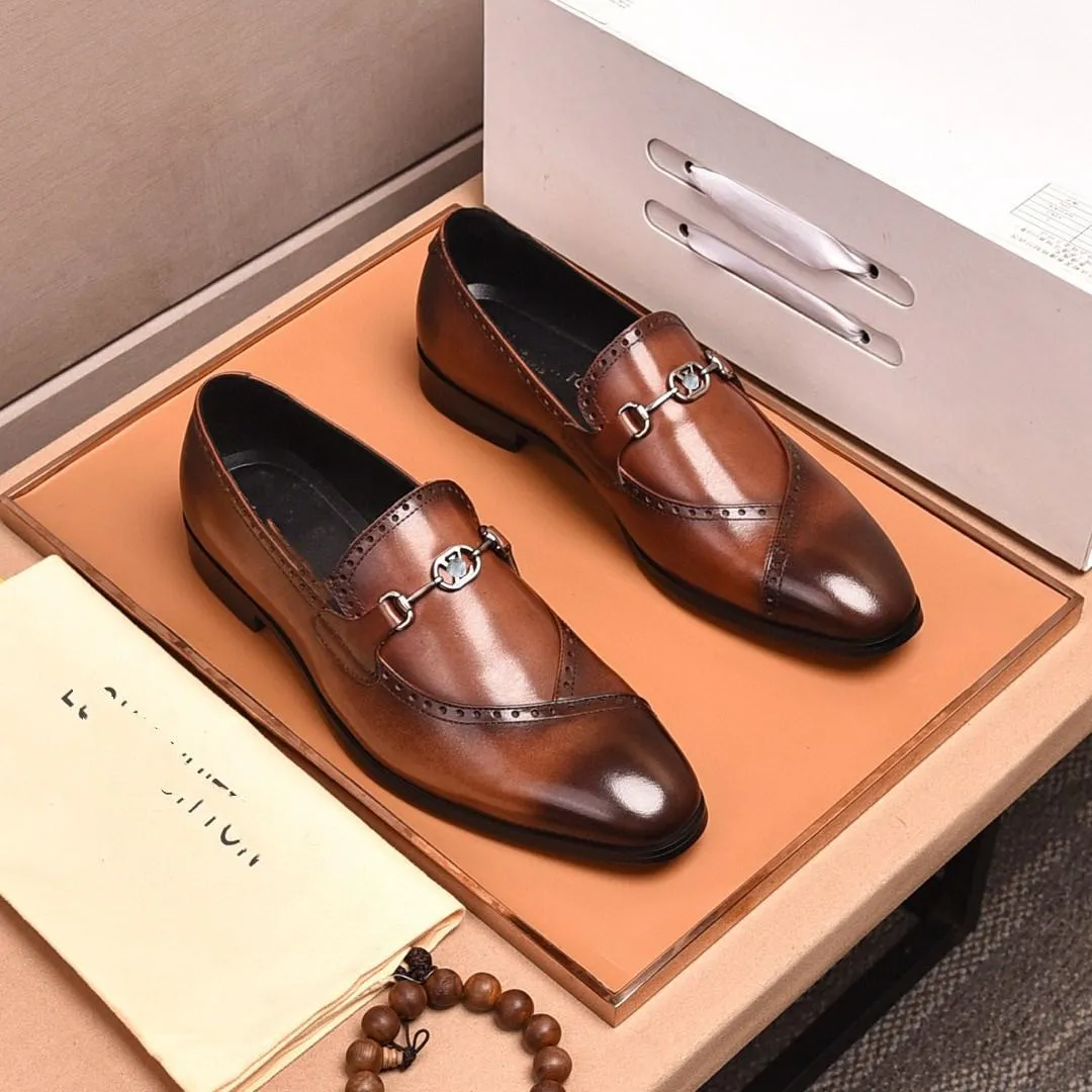 Mm Brand Mens Designer Shoe Office Shoess Men's Formal Luxury Coiffeur Italienska Klänning Brogue Skor Män Klassisk Plus Storlek 45 Zapatos 11