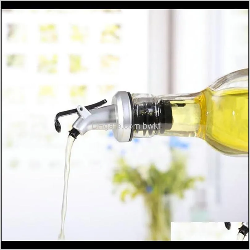 oil bottle stopper vinegar bottles can abs lock plug seal leak-proof food grade plastic nozzle sprayer liquor dispenser wine dlh082