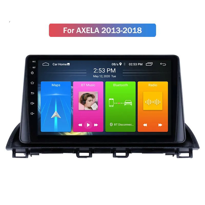 Pekskärm Multimedia Android 10 bil DVD-spelare för Mazda Axela 2013-2018