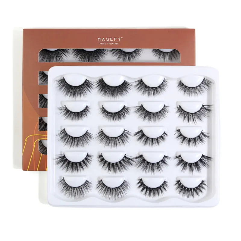 10 Pairs Mix style Faux 3D Mink Eyelashes False Eyelash Natural Thick Long Cruelty Free Eye Lashes Extension Wispy Makeup