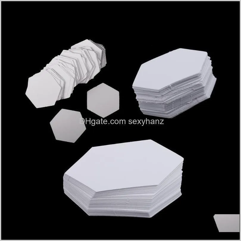 300pcs hexagon shape paper quilting template english paper piecing for patchwork, assorted sizes 26mm / 42mm / 79mm