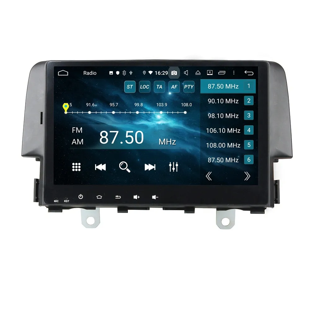 Carplay Android Auto 9 "DSP PX6 Android 10車DVDプレーヤーステレオラジオGPSナビゲーションBluetooth 5.0 WiFi用ホンダシビック2016-2019