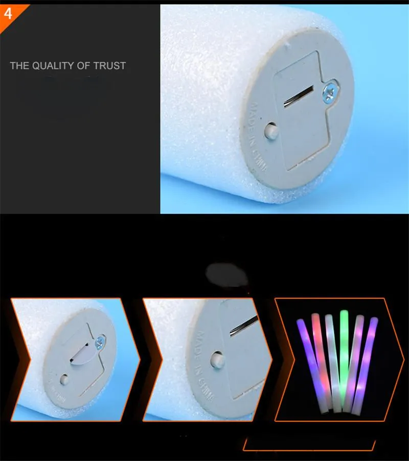 Custom LED Light Up Flashing Foam Sticks Wholesale 