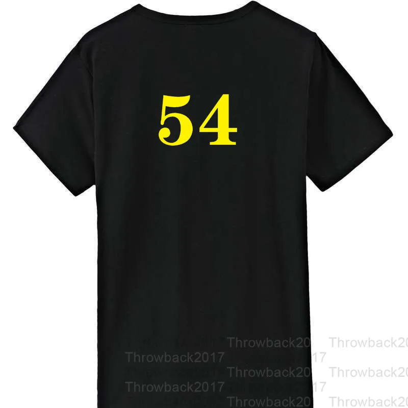 Nr. 54 schwarzes II-T-Shirt zum Gedenken, exquisite Stickerei, hochwertiger Stoff, atmungsaktiv, Schweißabsorption, professionelle Produktion