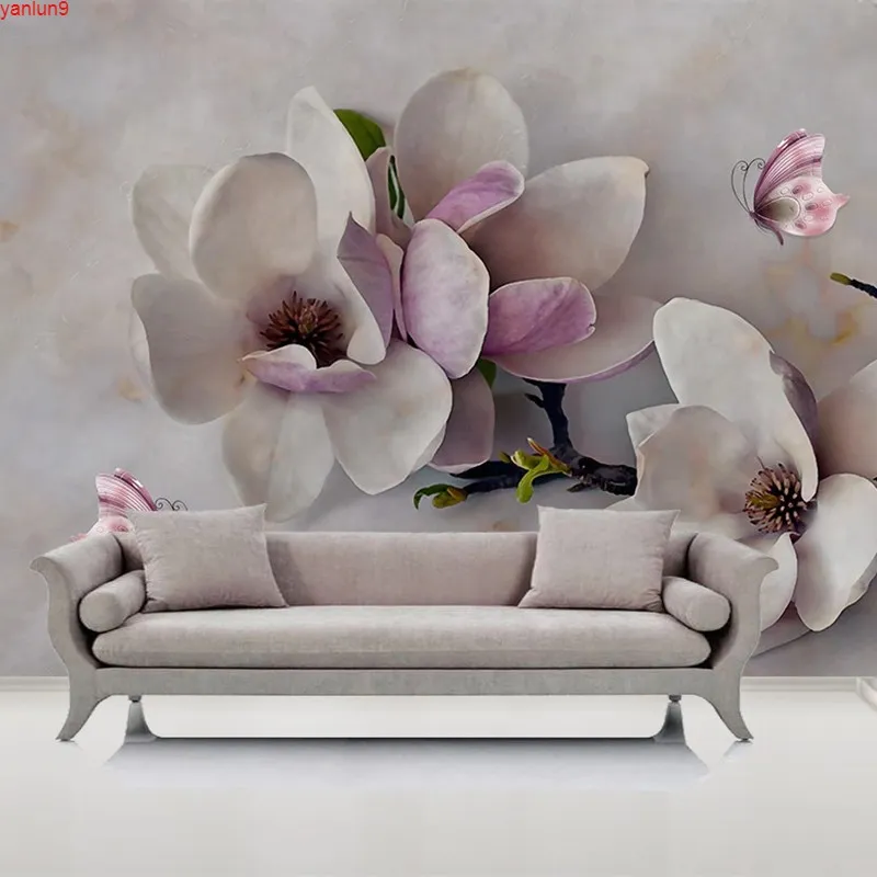 Özel Duvar Kağıdı Modern 3d Kabartma Çiçek Kelebek Tv Arka Plan Duvar Özel Duvar Kağıdı Modern 3d Kabartma Çiçek Kelebek Tv Arka Plan Duvar
