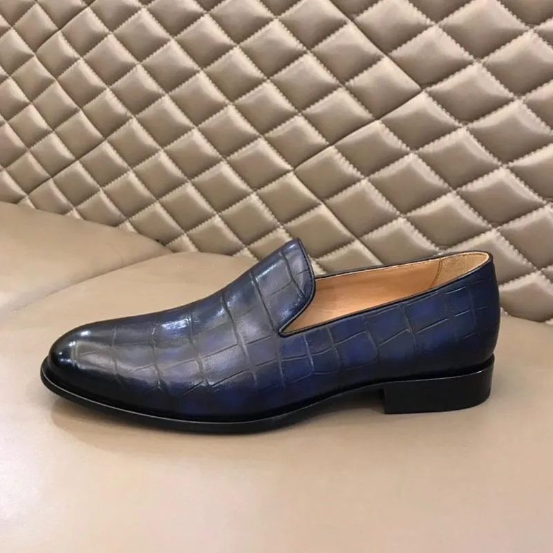 Kleid Schuhe Hohe Qualität Loafer Männer Echtes Leder Benutzerdefinierte Luxus Büro Formale Hochzeit Marke Mode Retro Casual