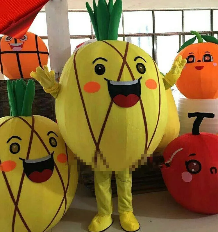 Halloween ananas mascotte kostuum hoge kwaliteit cartoon fruit anime thema karakter volwassenen maat kerst carnaval verjaardagsfeestje outdoor outfit