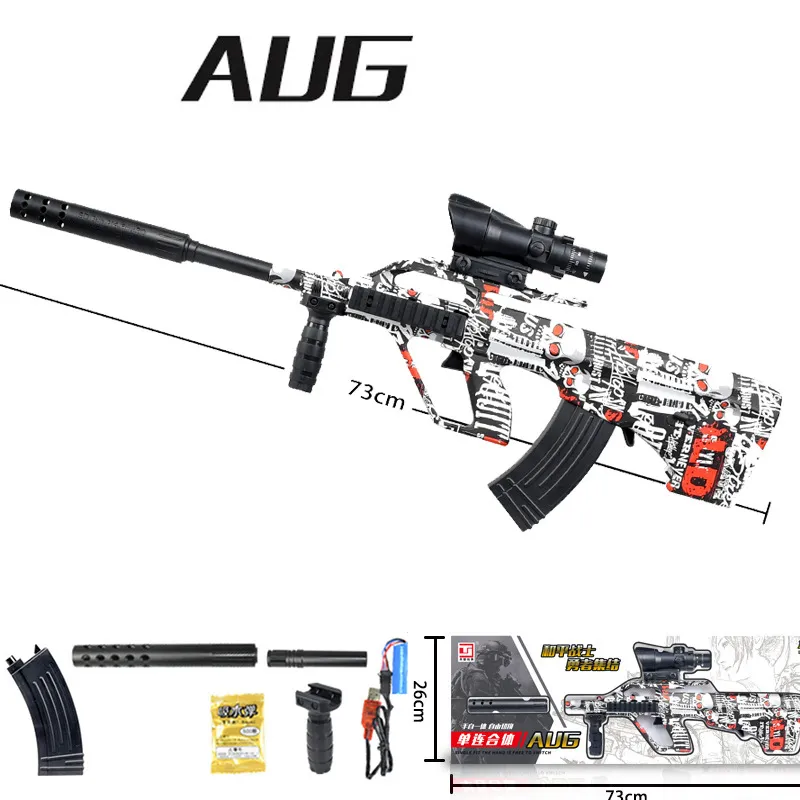 Aug Water Bullet Toy Gun Manual Electric I 1Paintball Airsoft Gun Plastic Model Graffiti CS Shooting Game Bästa kvalitet