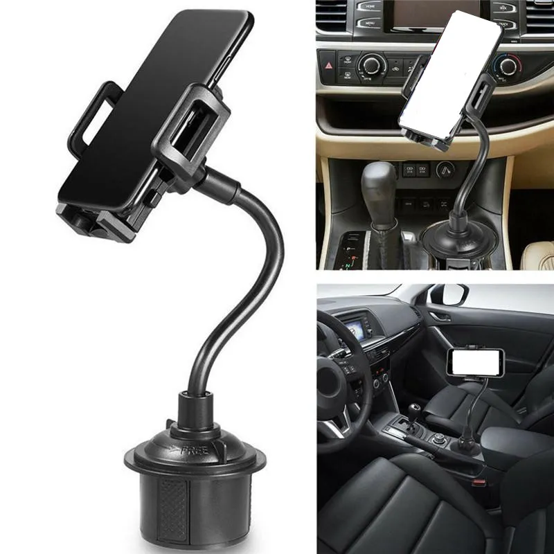 Universele Auto Cup Mount Telefoonhouder voor 11 Pro Max Samsung A71 lange armklem met anti-slipgreep in retailpakket