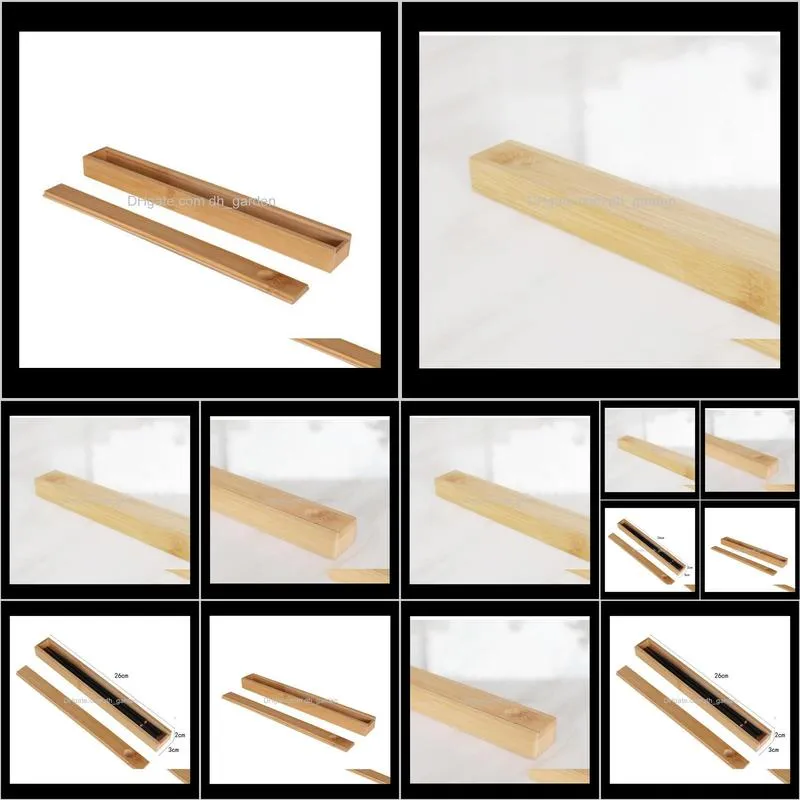 100pcs portable natural bamboo reusable chopsticks storage box sushi food stick chopsticks case box sn1978