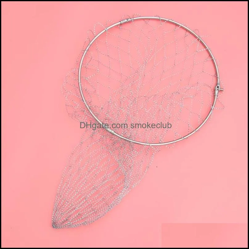 Stainless Steel Fishing Net Special Heads Foldable Tear-resistant Salvage Portable Acces Accessories