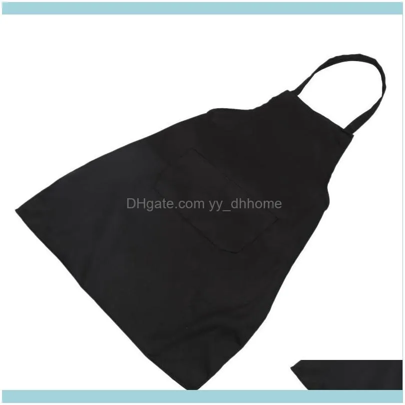 JEYL Unisex 2 Pocket Black Kitchen Apron Bib, One Size in Medium1