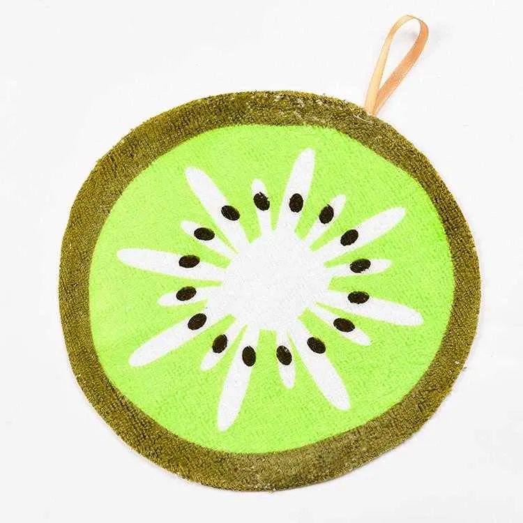 Lovely Fruit Print Hanging Kitchen Hand Towel Microfiber Towels Quick-Dry Cleaning Rag Dish Cloth Wiping Napkin WQ323