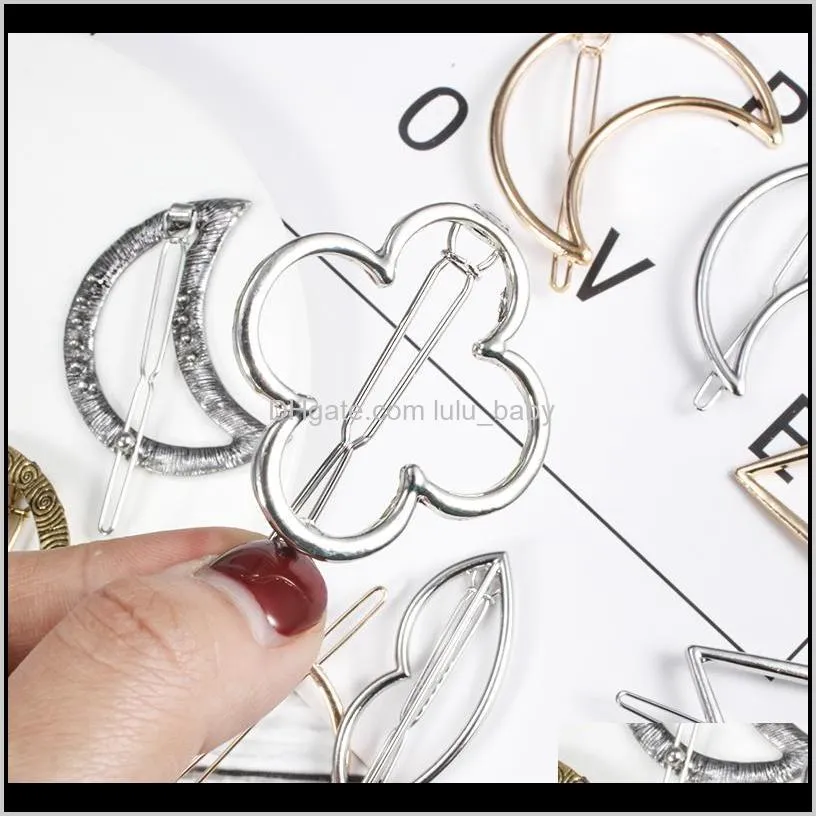 sailor moon pin hairband hair accessories triangle hair clips for girl women hair pin metal geometric hairgrip