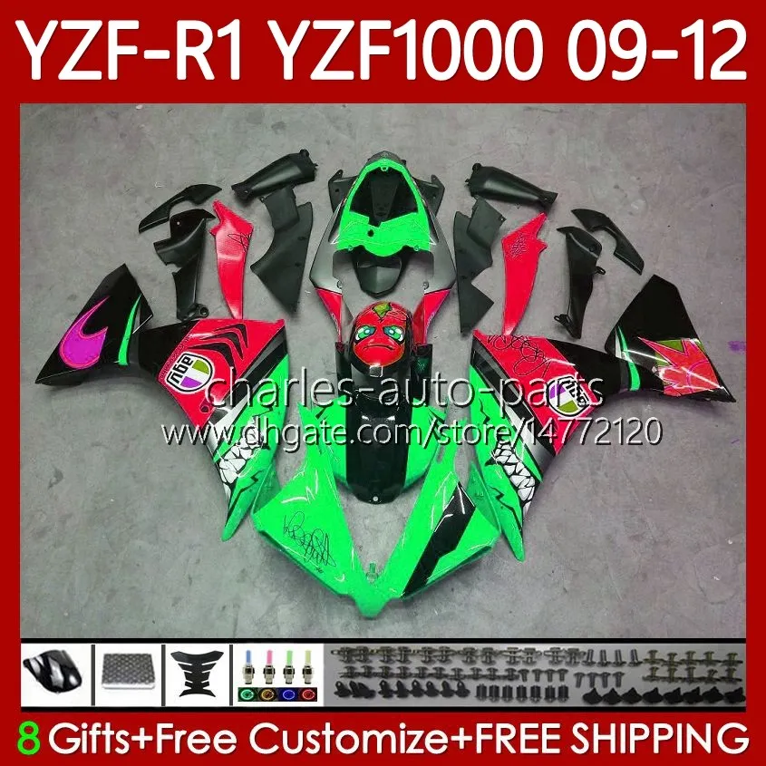 Kit bodywork per Yamaha YZF-R1 YZF R1 1000 cc YZF-1000 09-12 BODY 92NO.127 YZF1000 YZF R 1 2009 2010 2011 2012 1000CC YZFR1 09 10 11 12 Fiducia da moto Squalo
