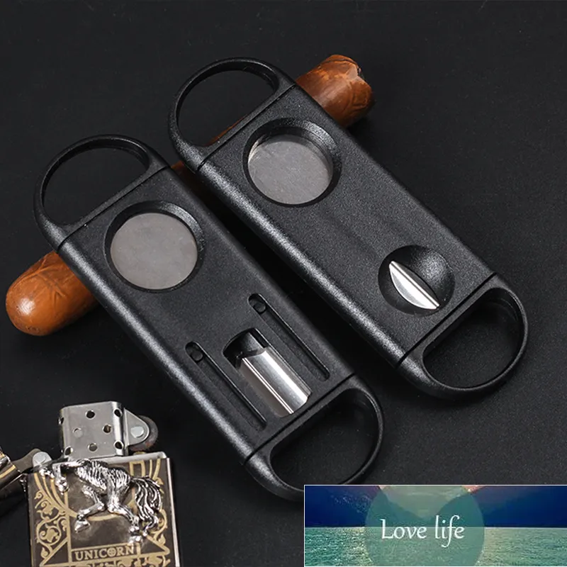 Cigar cutter V-cut double-opening scissors Cigar V-shaped dual-purpose scissors Portable Cuban cutter accessories