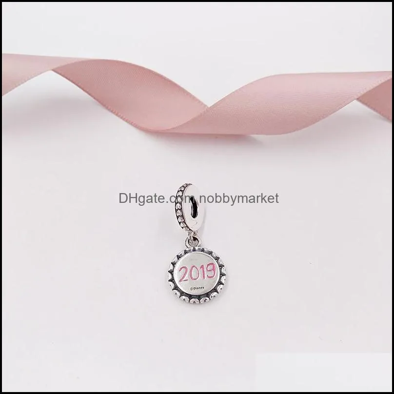 925 Sterling Silver Christmas jewelry making  Disny flower DIY charm keychain men gift for her womens teen girls chain bead personalized necklace