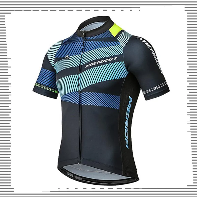 Jazda na rowerze Jersey Pro Team Merida Mens Lato Szybkie Suche Sporty Jednolite Koszulki Rowerowe Road Topy Racing Odzież Odzież Outdoor Sportswear Y21041238